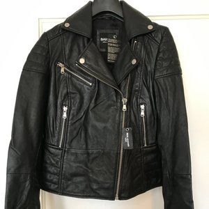 Ladies - Real leather biker jacket